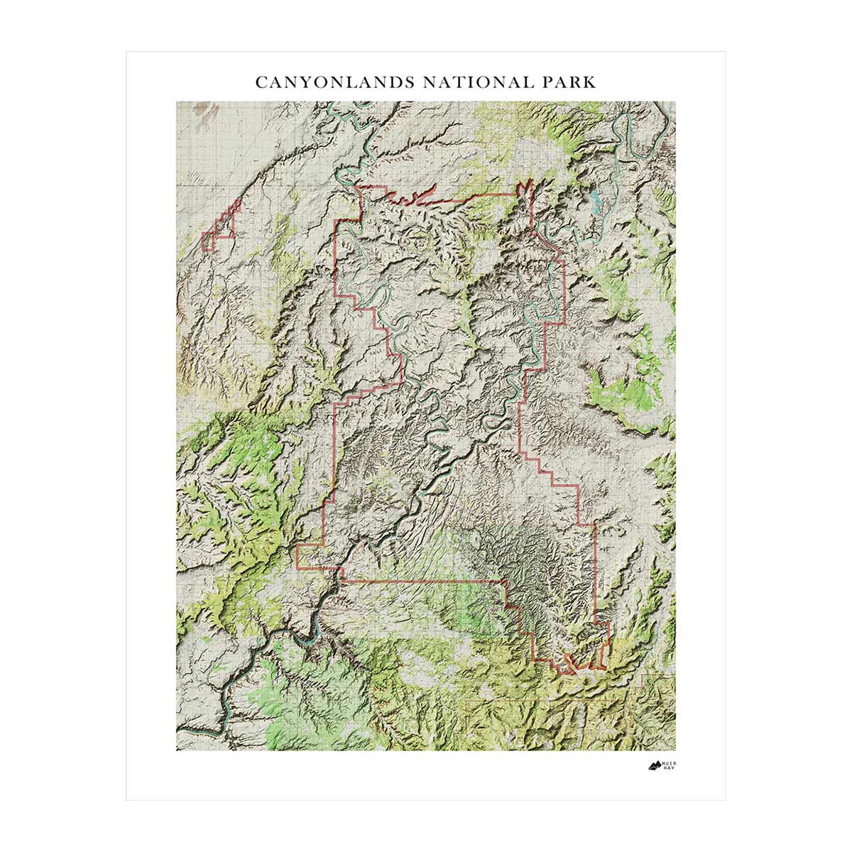 Relief Map of Canyonlands National Park