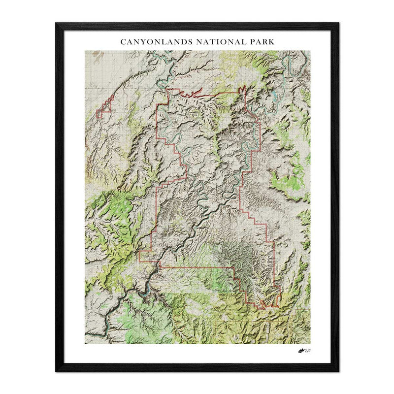 Canyonlands Shaded Relief Map - Muir Way - Relief Series