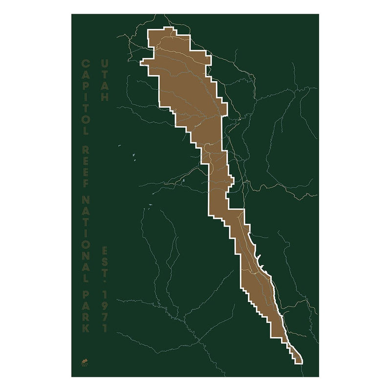 Capitol Reef National Park Map - Muir Way - National Park