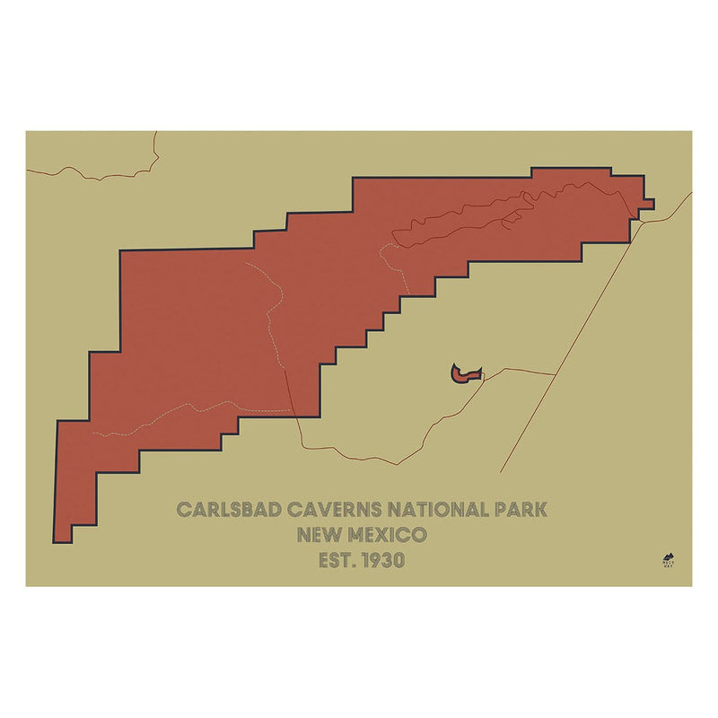 Carlsbad Caverns National Park Map - Muir Way - National Park
