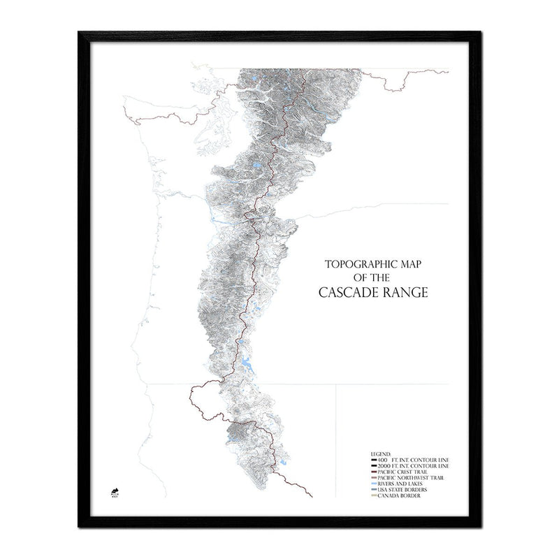 Cascade Range Map - Muir Way - Range Series