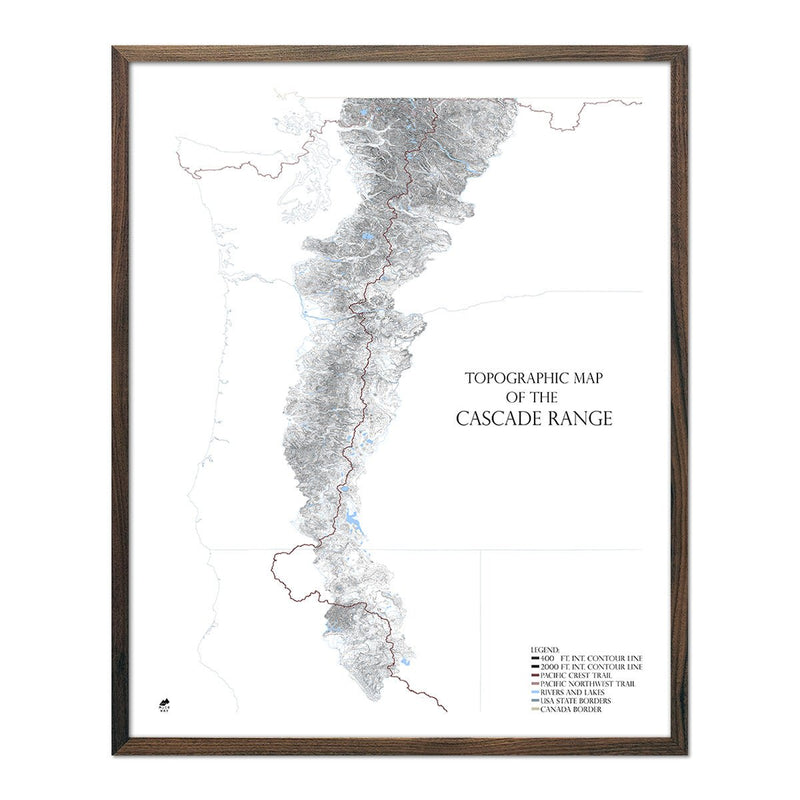 Cascade Range Map - Muir Way - Range Series