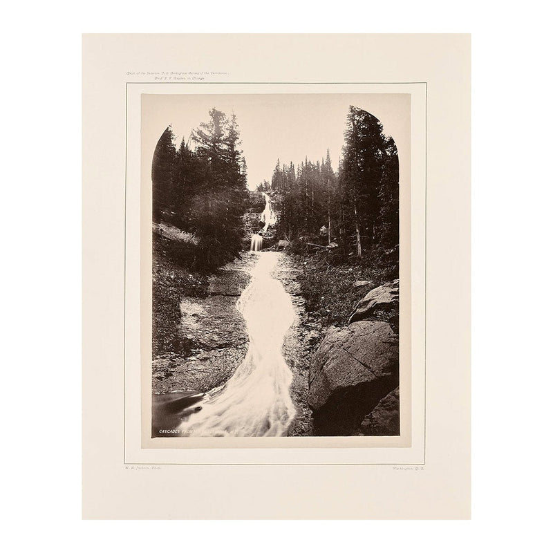 Cascade from Mount Blackmore, Yellowstone 1873 - Muir Way - Photograph