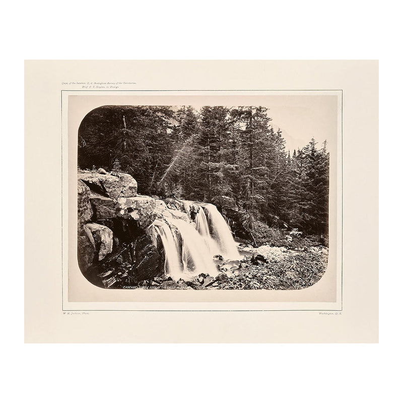 Cascade from Mount Blackmore No. 2, Yellowstone 1873 - Muir Way - Photograph