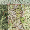 North Cascades Shaded Relief Map