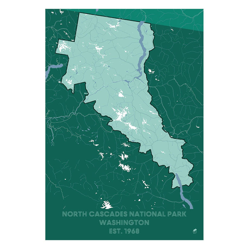 North Cascades National Park Map - Muir Way - National Park