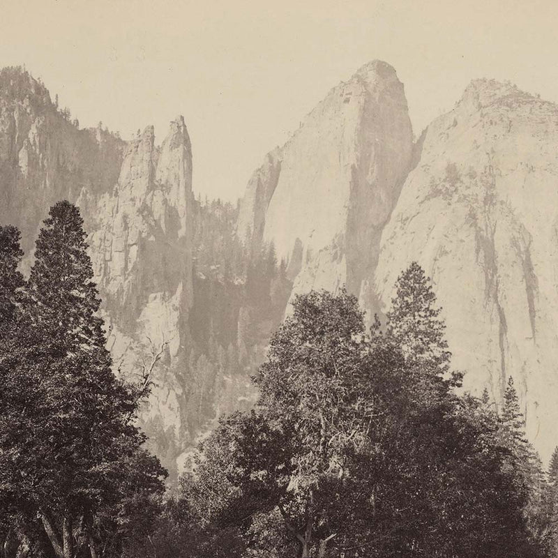 Cathedral Rock and Spires, Yosemite 1868 - Muir Way - Photograph