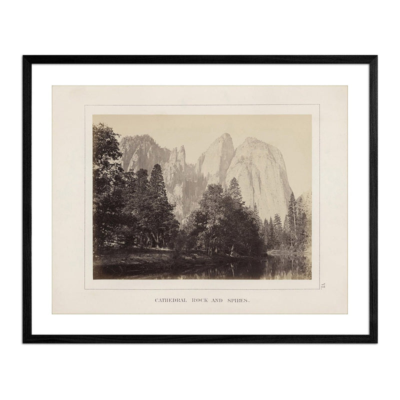 Cathedral Rock and Spires, Yosemite 1868 - Muir Way - Photograph