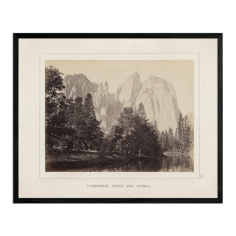 Cathedral Rock and Spires, Yosemite 1868 - Muir Way - Photograph