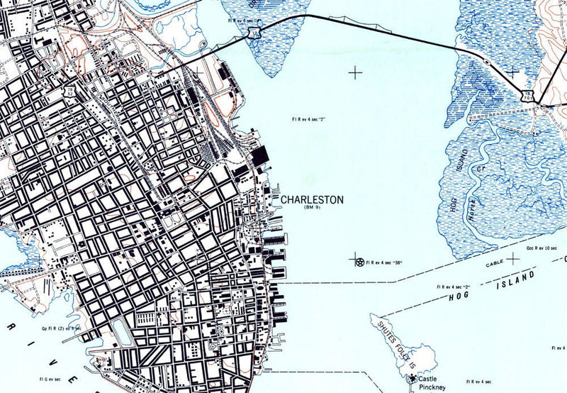 Charleston, SC 1948 USGS Map - Muir Way - Vintage Map