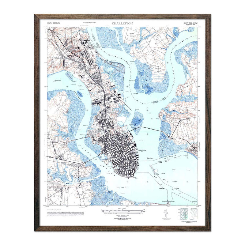 Charleston, SC 1948 USGS Map - Muir Way - Vintage Map