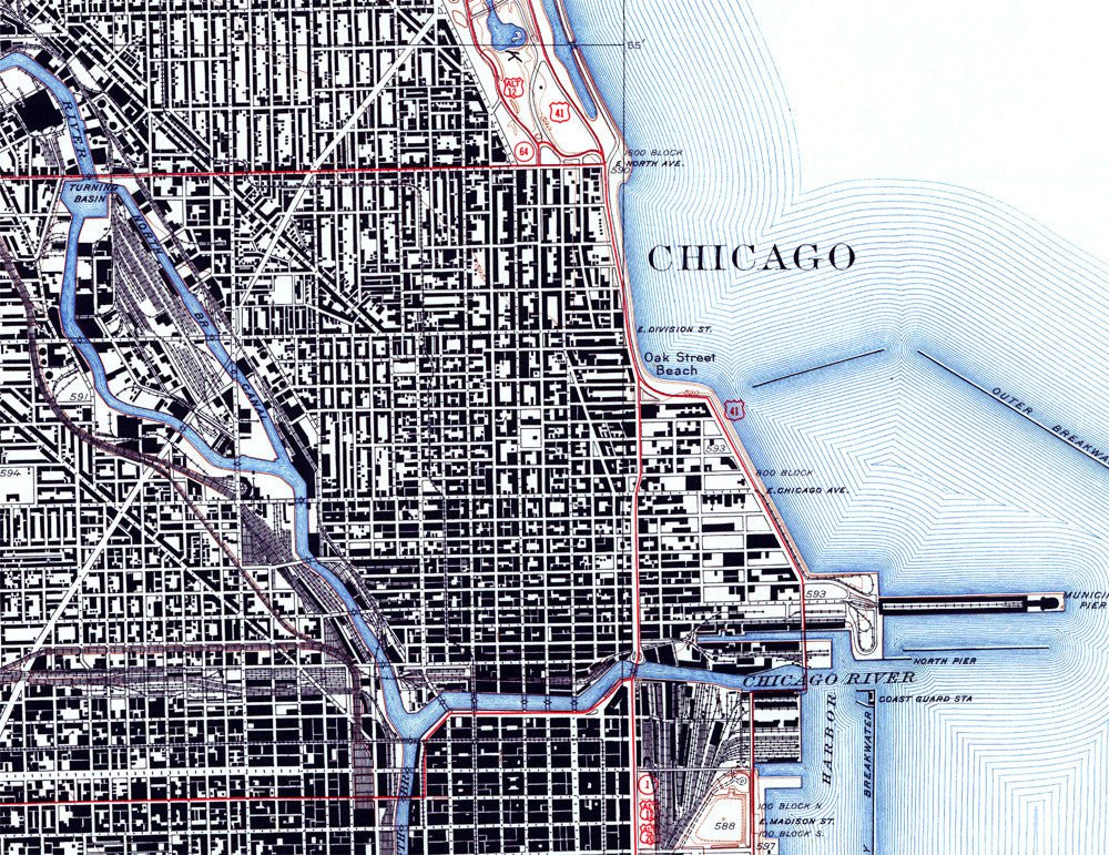Basic Chicago Map Simple Map Of Chicago