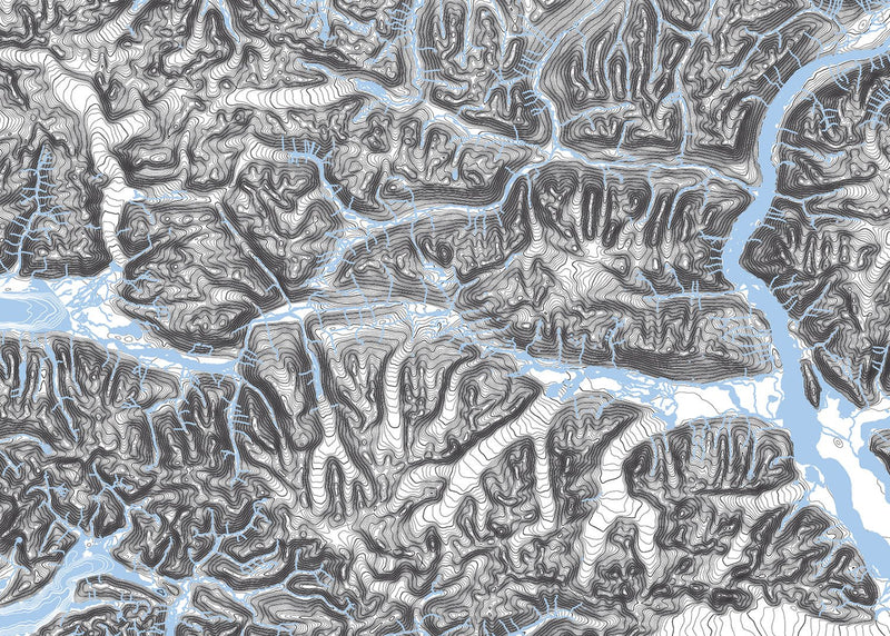 Chugach Mountain Range, AK Map - Muir Way - Range Series