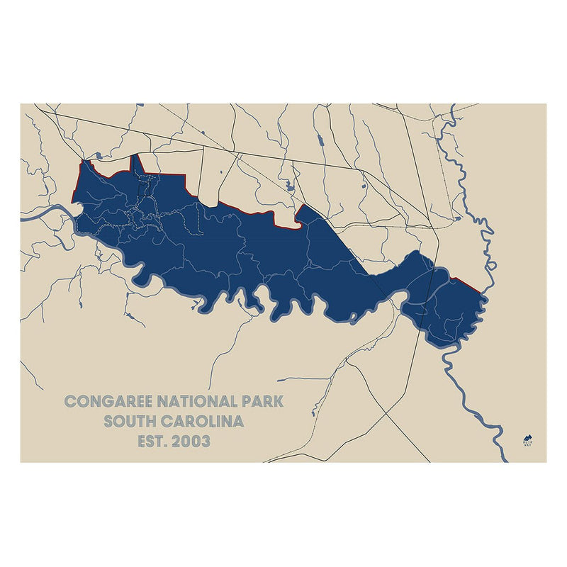 Congaree National Park Map - Muir Way - National Park