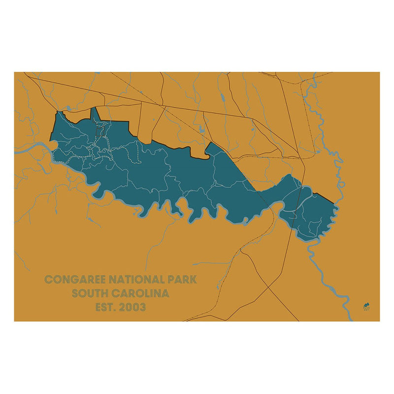 Congaree National Park Map - Muir Way - National Park