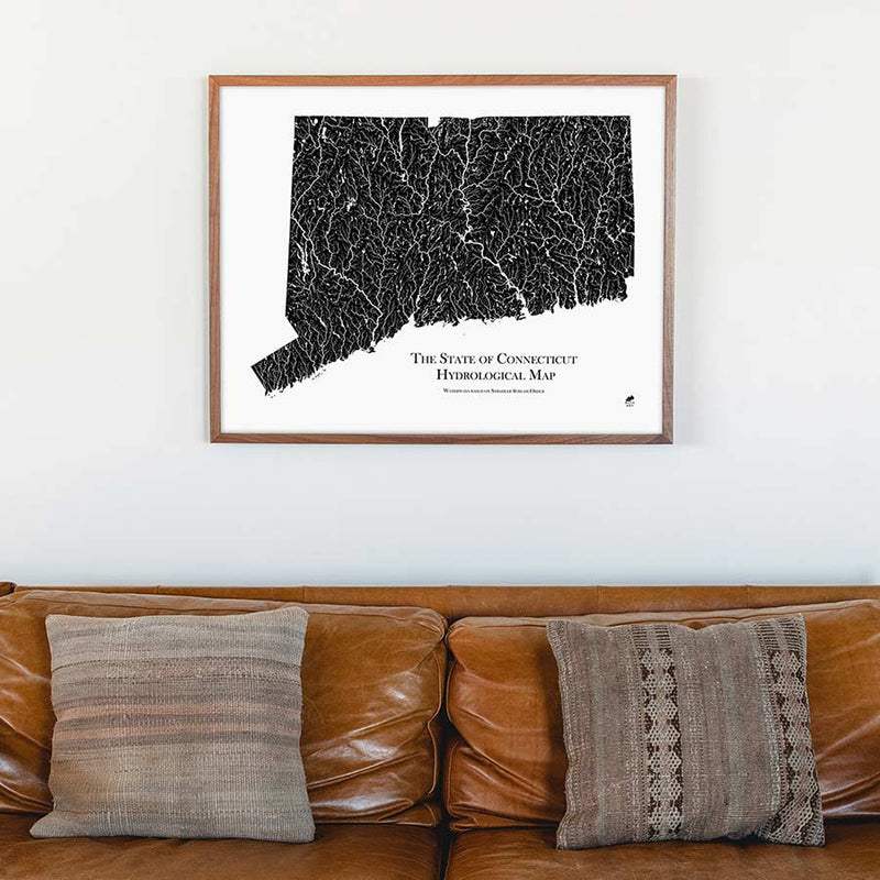 Connecticut Hydrological Map - Muir Way - Hydrology