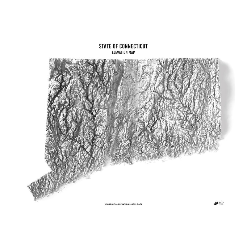 Connecticut Elevation Map - Muir Way - Elevation