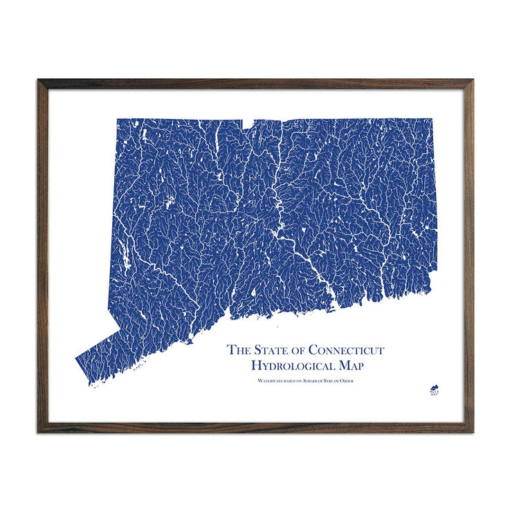 Connecticut Hydrology Series Map | Map of rivers, streams & more – Muir Way