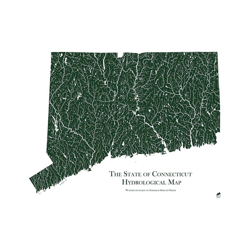 Connecticut Hydrological Map - Muir Way - Hydrology