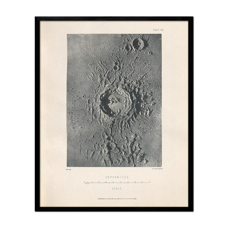 1874 Copernicus Moon Crater Print - Muir Way - Astronomy