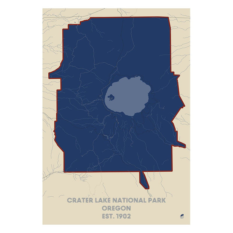 Crater Lake National Park Map - Muir Way - National Park