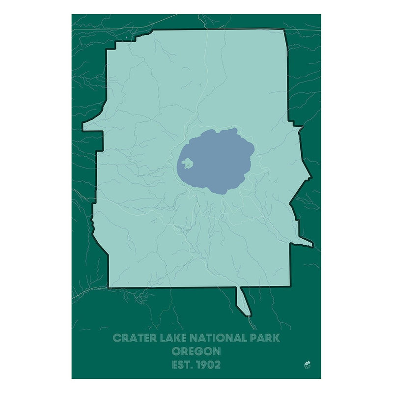 Crater Lake National Park Map - Muir Way - National Park