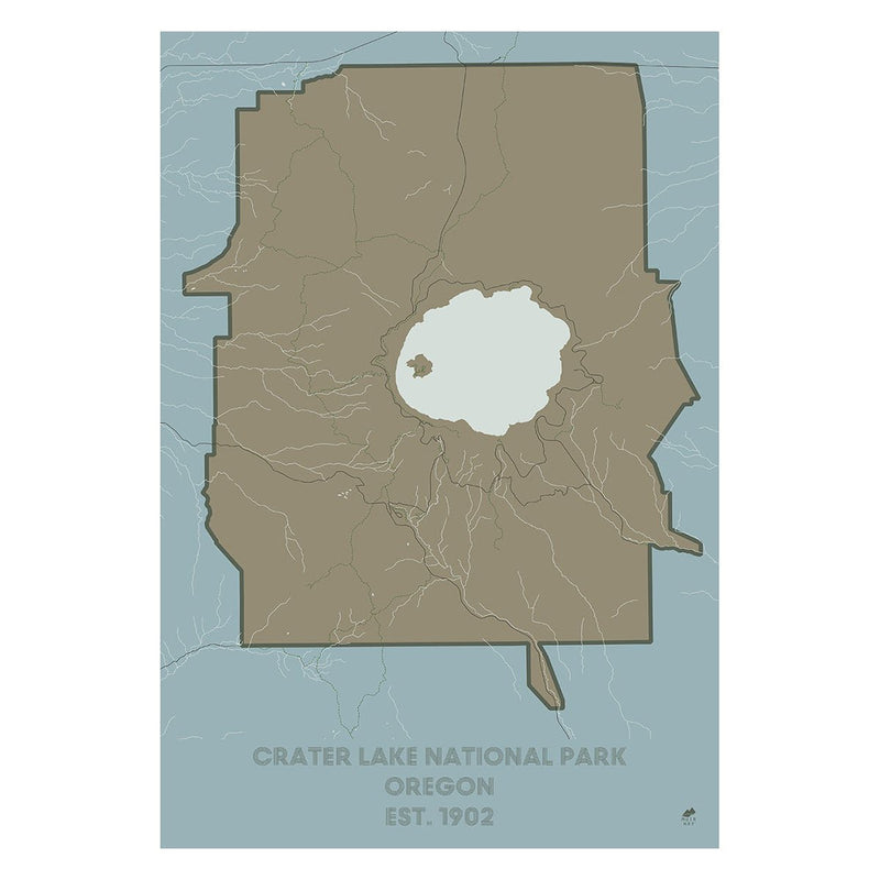 Crater Lake National Park Map - Muir Way - National Park