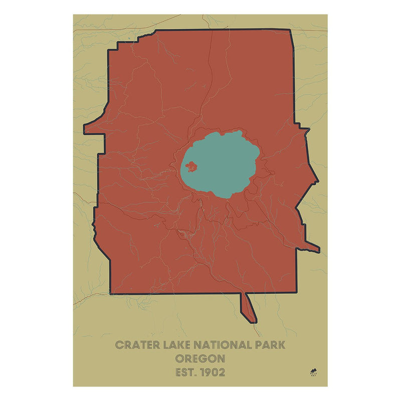 Crater Lake National Park Map - Muir Way - National Park