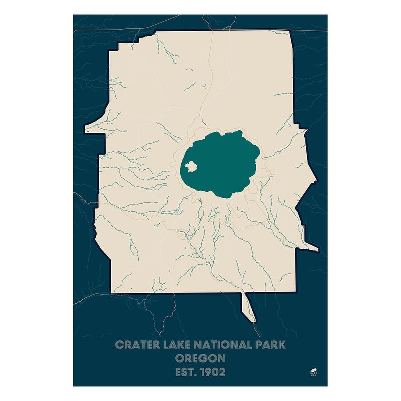 Crater Lake National Park Map - Muir Way - National Park