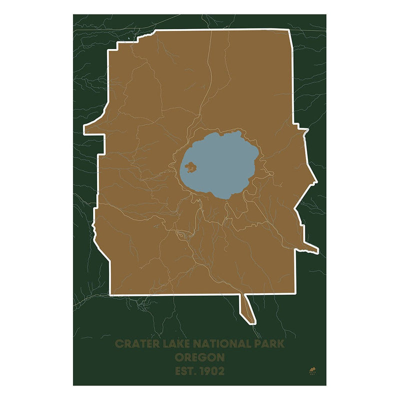 Crater Lake National Park Map - Muir Way - National Park