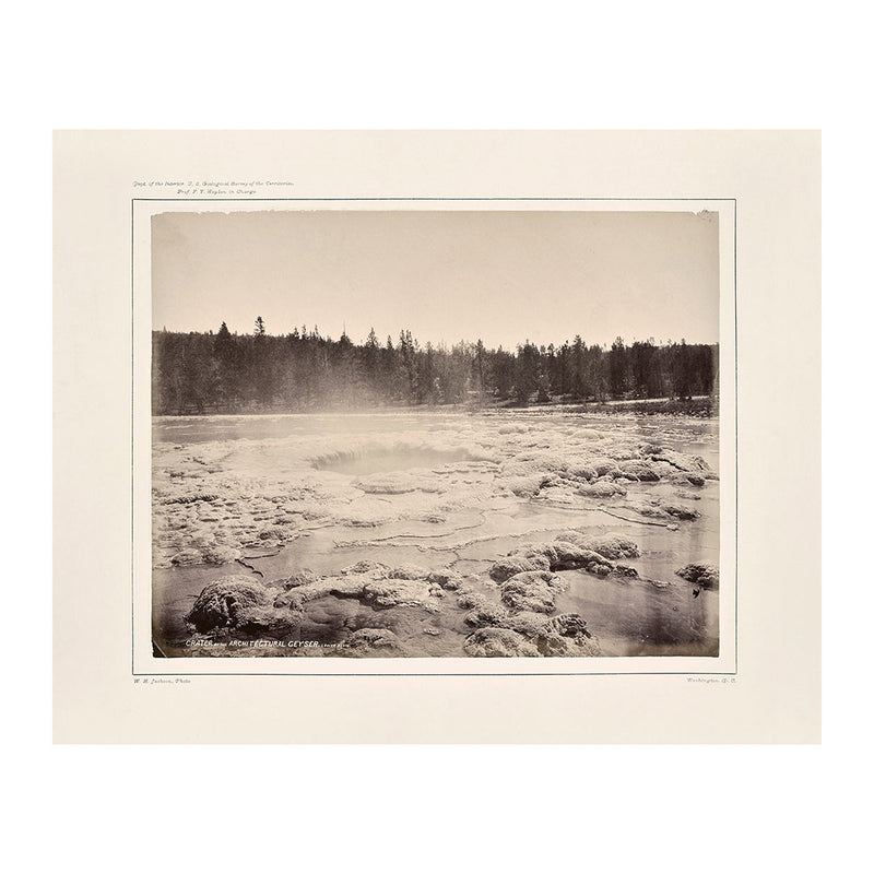 Crater of the Architectural Geyser, Lower Basin, Yellowstone 1873 - Muir Way - Photograph