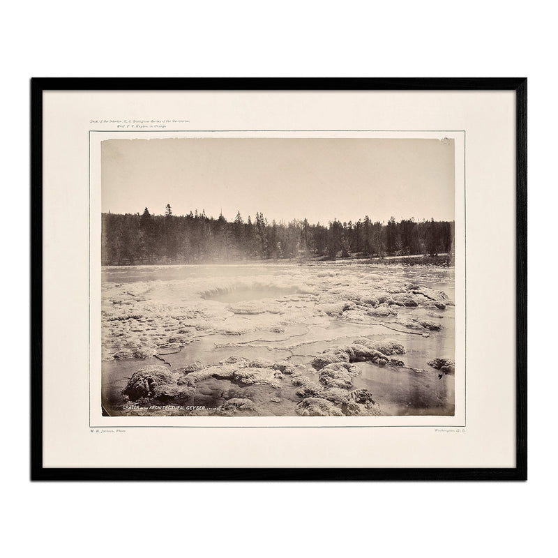 Crater of the Architectural Geyser, Lower Basin, Yellowstone 1873 - Muir Way - Photograph