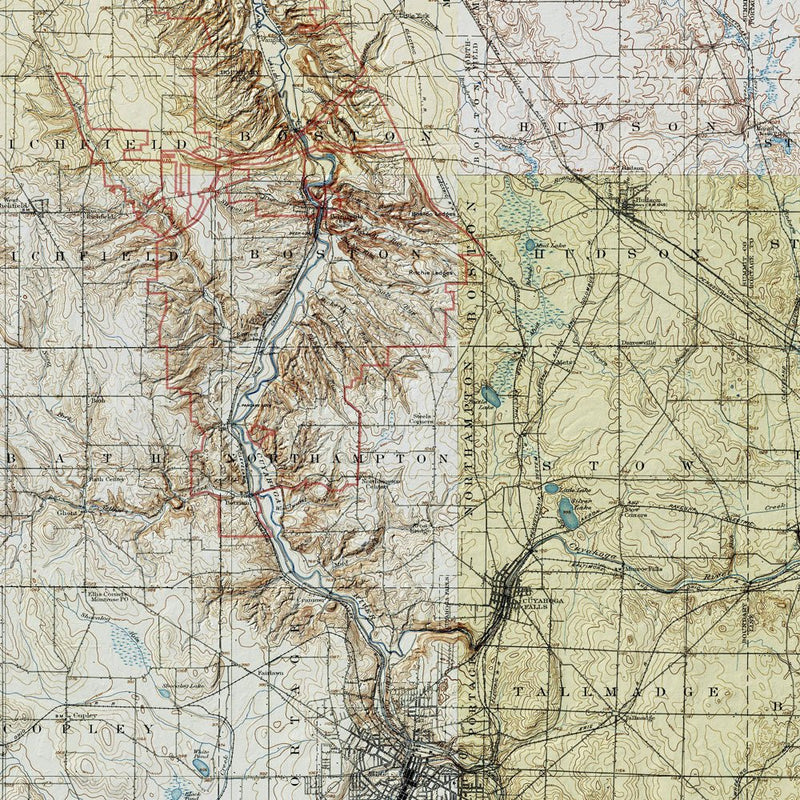 Cuyahoga Valley Shaded Relief Map - Muir Way - Relief Series