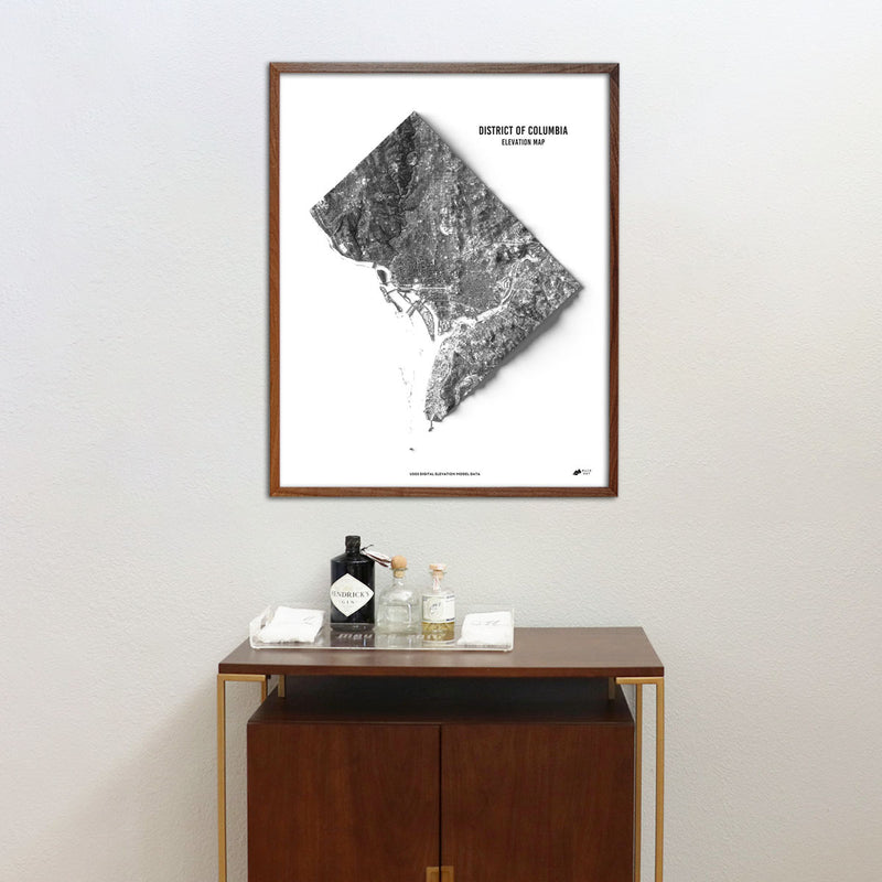 Washington D.C. Elevation Map - Muir Way - Elevation