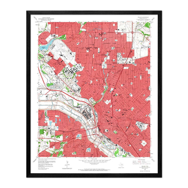Dallas, TX 1958 USGS Map - Muir Way - Vintage Map