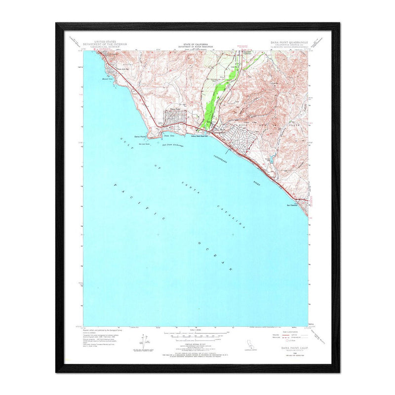 Dana Point, CA 1948 USGS Map - Muir Way - Vintage Map