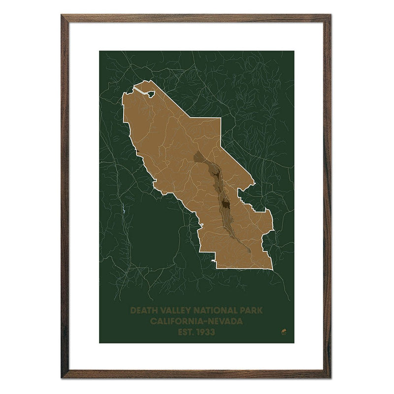 Death Valley National Park Map - Muir Way - National Park