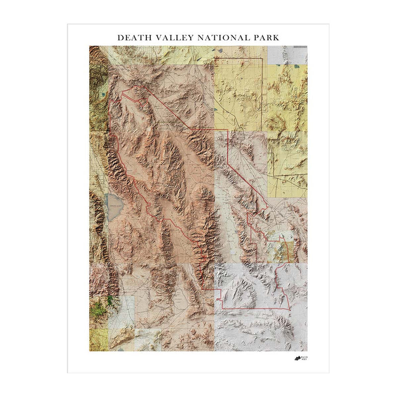 Relief Map of Death Valley National Park