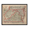 Delaware, Maryland, Virginia and West Virginia 1883 Map