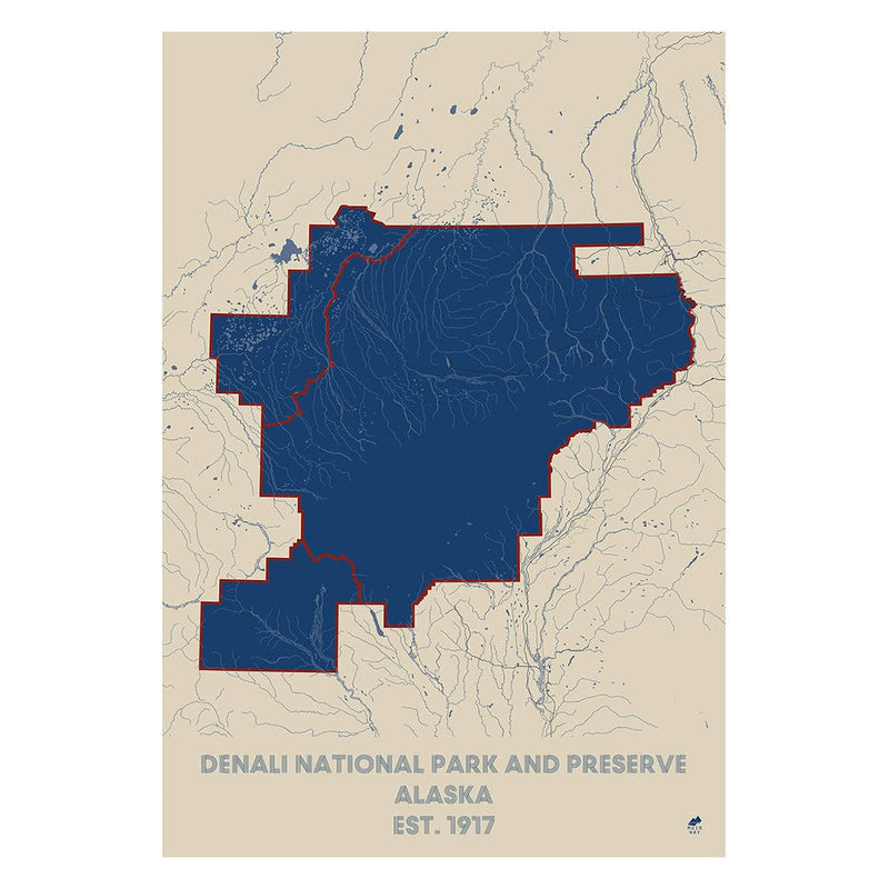 Denali National Park and Preserve Map - Muir Way - National Park
