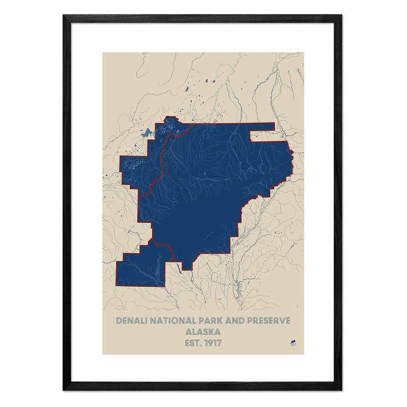 Denali National Park and Preserve Map - Muir Way - National Park