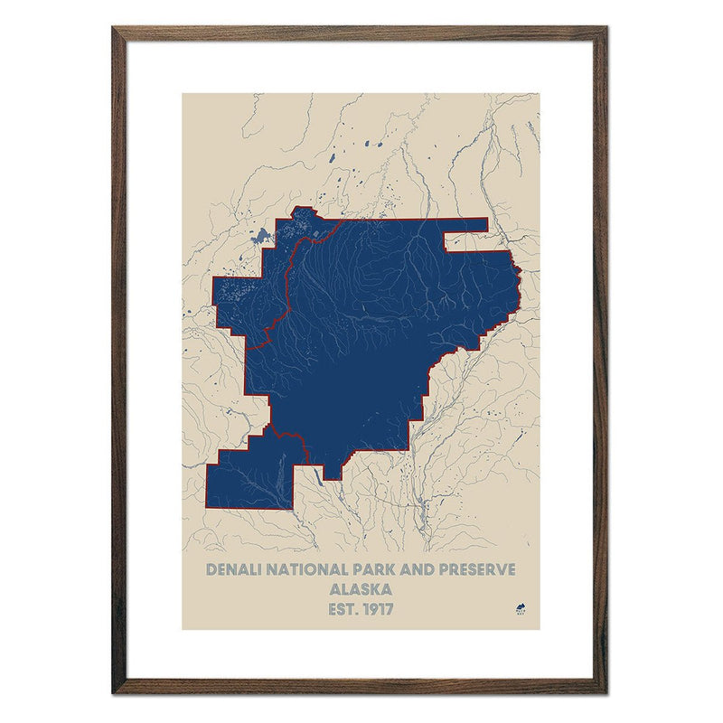 Denali National Park and Preserve Map - Muir Way - National Park