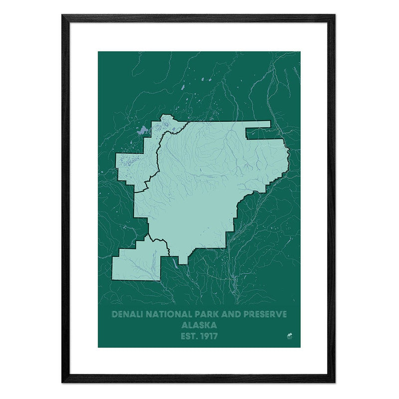 Denali National Park and Preserve Map - Muir Way - National Park