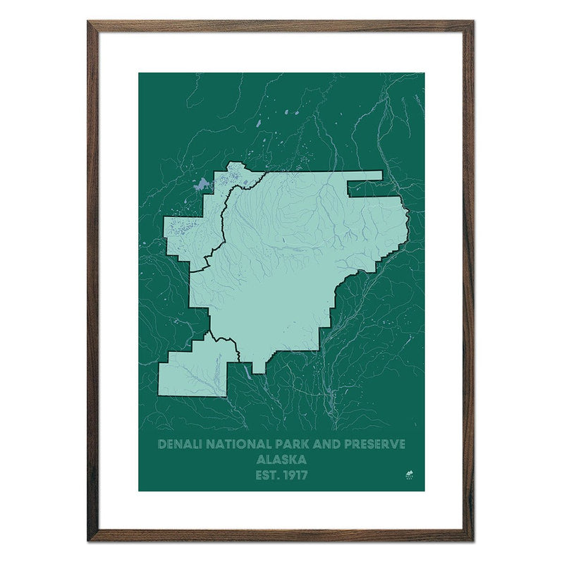 Denali National Park and Preserve Map - Muir Way - National Park