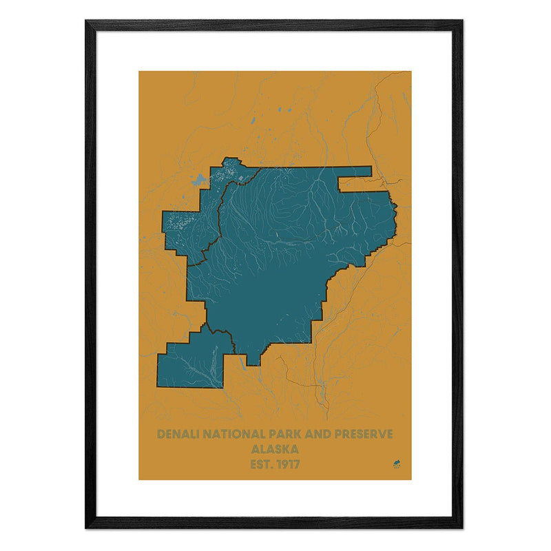 Denali National Park and Preserve Map - Muir Way - National Park