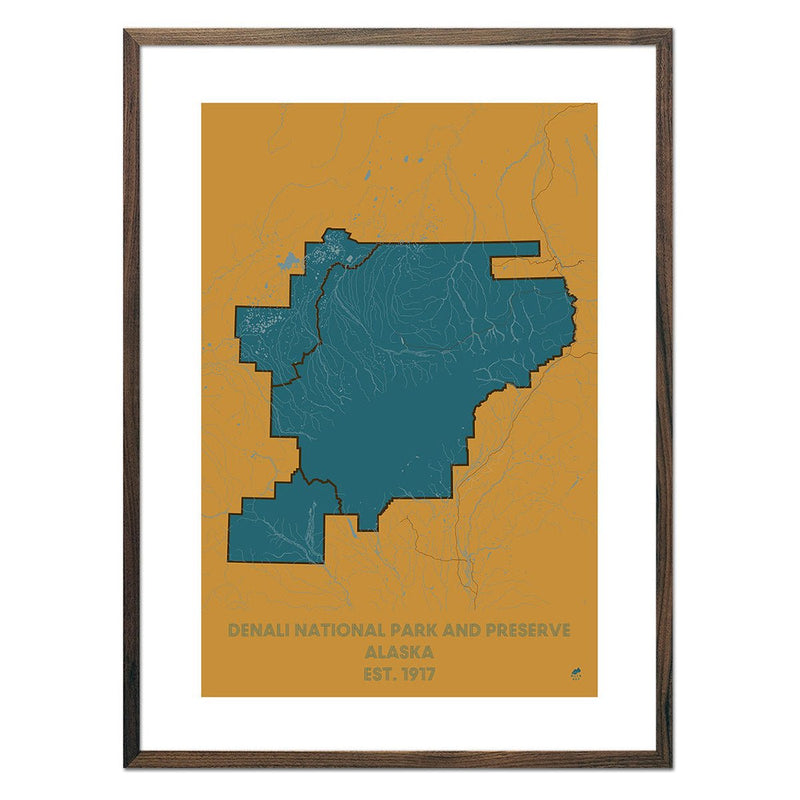 Denali National Park and Preserve Map - Muir Way - National Park