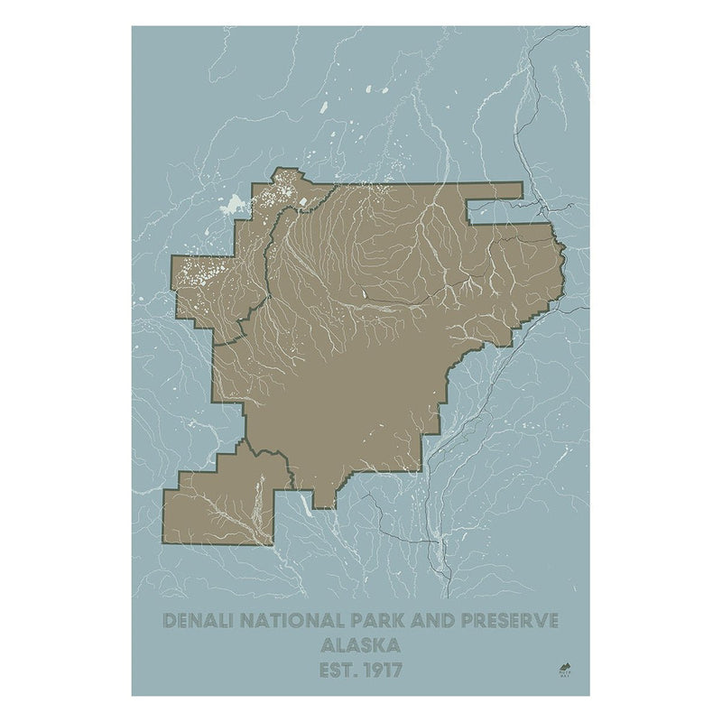 Denali National Park and Preserve Map - Muir Way - National Park