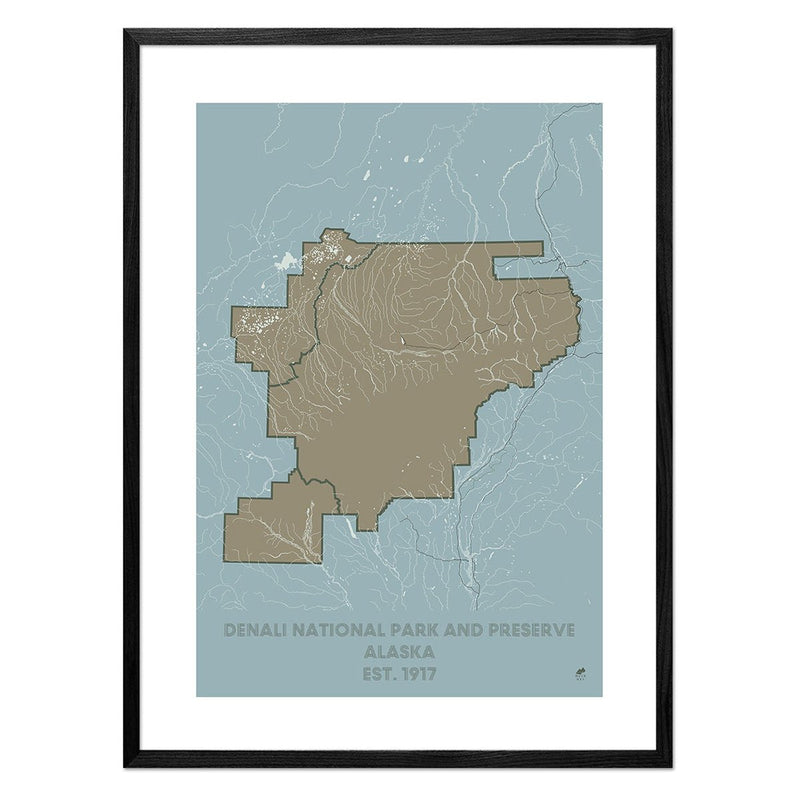 Denali National Park and Preserve Map - Muir Way - National Park