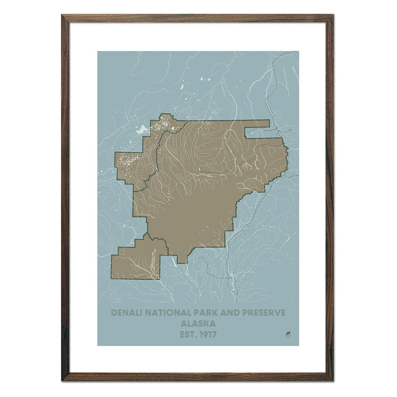 Denali National Park and Preserve Map - Muir Way - National Park