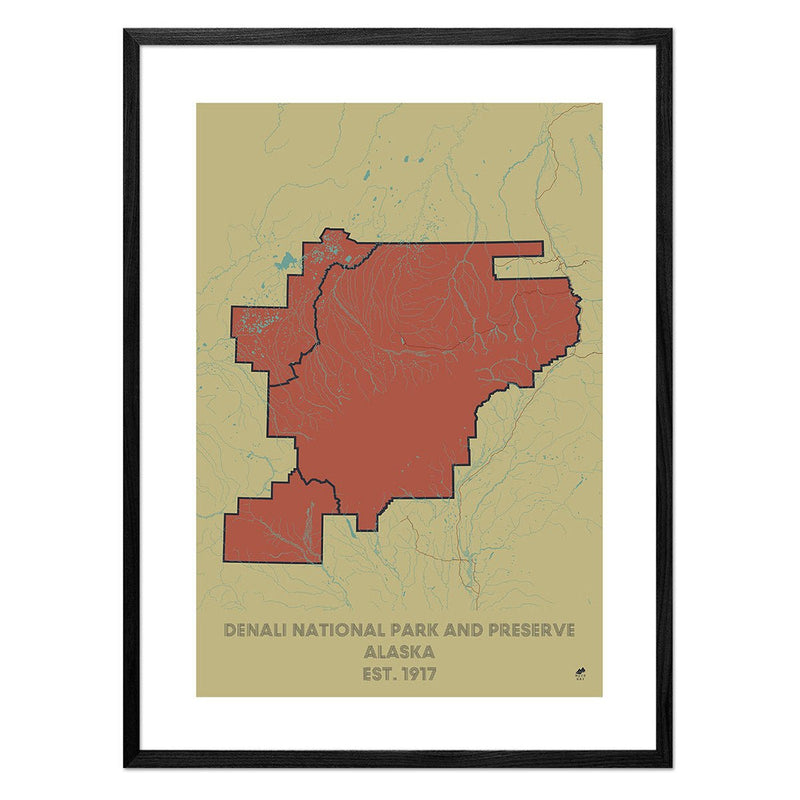 Denali National Park and Preserve Map - Muir Way - National Park